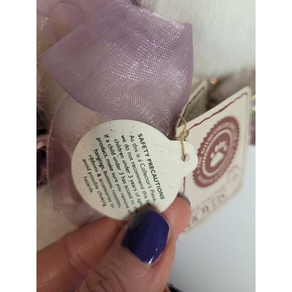 Boyds Toof Beary Boyds Bears Tooth Fairy Bear #903016 2002 Retired  Purple White - Picture 13 of 13